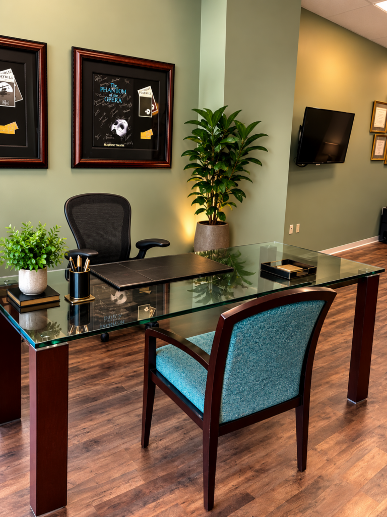 Attorney and mediator Ashley Hendren in a professional meeting